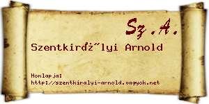 Szentkirályi Arnold névjegykártya
